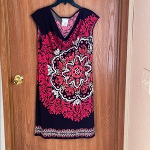 pink and brown dress